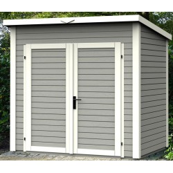 Massief houten berging 3,16 vierkante meter - 19mm Skur 3 Grijs - Baltic