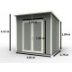 Massief houten berging 3,16 vierkante meter - 19mm Skur 3 Grijs - Baltic