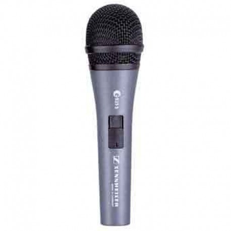 Microphone in hand for singing soloist onstage Sennheiser cardioid