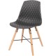 Lot de 4 Chaises Polypropylène Noir Piétement Chêne Vigi KosyForm