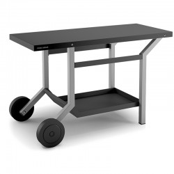 Rolling table steel black and light grey for Planchas forge Adour