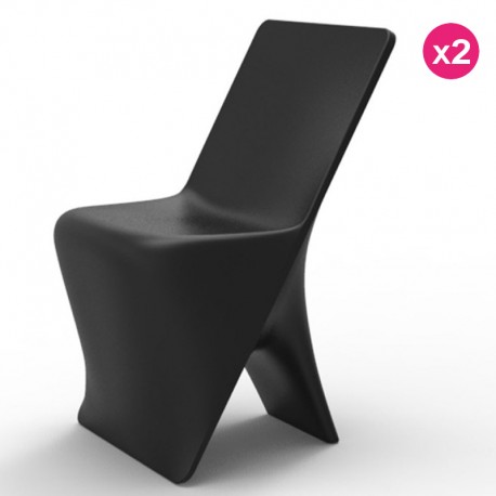 Set di 2 sedie VONDOM design SLOO nero