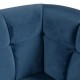 Fauteuil en Velours Bleu et Noyer Meryl KosyForm