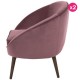 Lot de 2 Fauteuils en Velours Rose Intense et Piètement en Bois Sair KosyForm