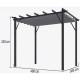 Pergola Aluminium Habrita Anthracite 12m2 avec toile d'ombrage 140gr