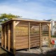 Kiosque de Jardin Blueterm bois 12.32 m2 avec Comptoirs et 2 Parois Habrita