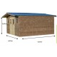 Thermabri Garden Refugio en Madera Maciza de 23,82 m2 con Techo de Acero Habrita