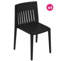 Conjunto de 4 Sillas Vondom Spritz negro