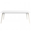 Table Vondom Faz Wood Tray 200x90 White and Feet White Oak