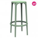 Set of 4 stools of Bar Brooklyn Vondom seat height 76 pickle