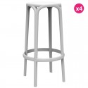 Set van 4 krukken van Bar Brooklyn Vondom zithoogte 76 wit