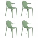 Juego de 4 sillones Vondom Brooklyn pickle