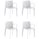 Lot de 4 fauteuils Vondom Kes blanc