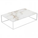 Coffee table Pixel Vondom Dekton Entzo white and white legs 160x100xH25