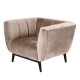 Poltrona in velluto beige Marao KosyForm
