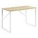Rechteckiger Schreibtisch 120x60 helles Holz und weißes Metall KosyForm