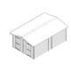 Garage in legno massello Habrita 21m2 con assi 28mm