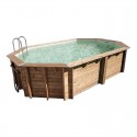 Pool Wood Ubbink Océa 355x550 H120cm Liner Beige zand