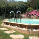 Piscine Bois Ubbink Océa 580 H130cm Liner gris