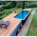 Piscine Container CosyPool Premium 244x605 H150 rectangle