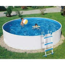 Piscina Azuro Round Grafite-branco 360x120