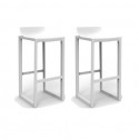 Set von 2 High Wall Street Hockern Vondom White