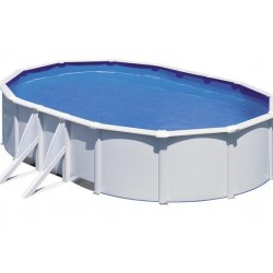 GRE Oval Pool White Fiji 500×300x120 with sand filter