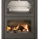 Poêle à Bois Ferlux avec Four Forno 60 en acier16kW avec Bûcher