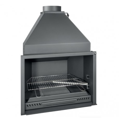 Ferlux wood stove with Forno 60 oven in 16kW steel with glass