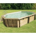 Pool Holz Ubbink Azura 490x355 H130cm Liner beige