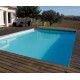 Piscina Legno Sunwater 550x300 H140cm Fodera Blu Ubbink