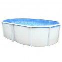 Piscina fuori terra TOI Ibiza Compact ovale 550x366x132 con kit completo bianco