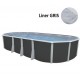 Above ground pool TOI Ibiza Compact oval 730x366x132 with complete anthracite kit