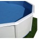 Piscina acima do solo TOI Ibiza Oval 730x366x132 com kit branco completo