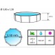 Piscina acima do solo TOI Veta oval 550x366xH120 com kit completo