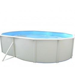 Oberirdischer Pool TOI Mallorca oval 640x366xH120 mit komplettem Kit Weiß