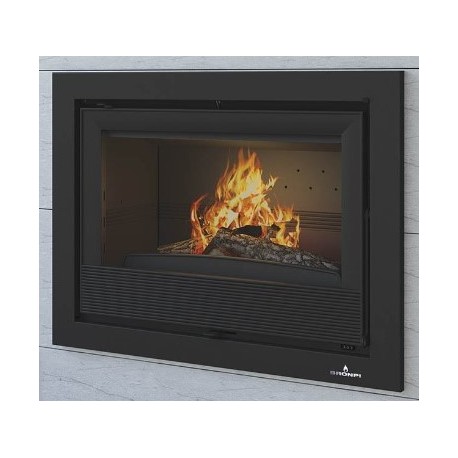 Houten inzetstuk 3 zijden geglazuurde Bronpi Paris 90-3-C 14kW met turbine