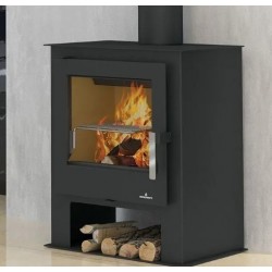 Holzofen Bronpi Gijon 3C 11kW mit Scheiterhaufen Holzofen Bronpi Gijon 3C 11kW mit Scheiterhaufen