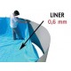 Above ground pool TOI Prestigio oval 550x366x120 Anthracite