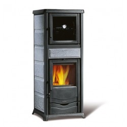 Holzofen mit Nordica Extraflame Rossella Backofen plus 9,1kW Naturstein