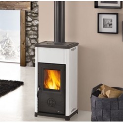 Estufa de leña Nordica Extraflame Tea 6.6kW blanco