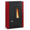 Pelletkachel La Nordica Extraflame Luisella 5kW smal geventileerd Bordeaux