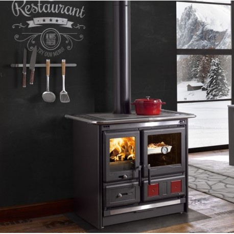 Stufa a legna Nordica Extraflame Rosa L 9kW Nero