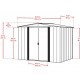 Habrita Metal Garden Shed 254x181xh201 Sliding Doors