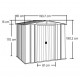 Abri de Jardin en Métal Habrita 193x151xh190 Portes coulissantes