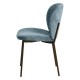 Set mit 2 Esszimmerstühlen aus blauem Stoff mit schwarzem Metallgestell Bala VeryForma
