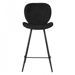 Set van 2 stoelen Werkblad Ania Zwart Stof Onderstel Metaal VeryForma