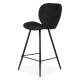Set van 2 stoelen Werkblad Ania Zwart Stof Onderstel Metaal VeryForma