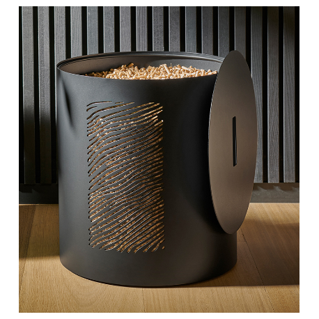 Pellet Storage Dune Black Frosted Nineteen Design