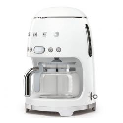 Cafetera Programable Smeg 50's Cromo Blanco